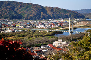 秋葉山から見る雲南市