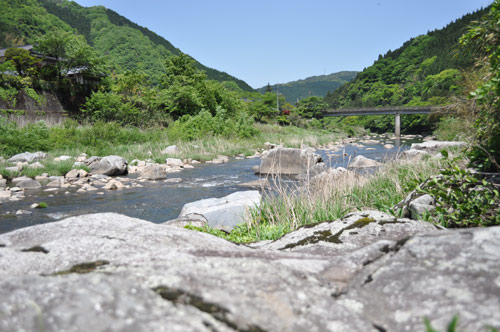 出雲湯村温泉、斐伊川としつに橋